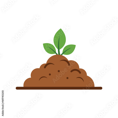 Young sprout growing from rich soil symbolizing new life growth and sustainable agriculture vector
