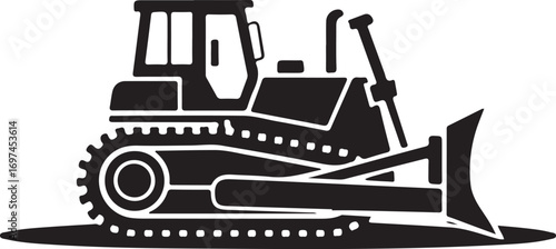 Crawler bulldozer icon