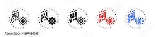 sales acceleration icon collection featuring multiple styles