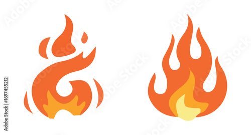 set of fire icons