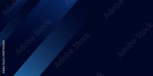 Abstract blue banner design vector, dynamic sporty horizontal background template for media promotion or web banner