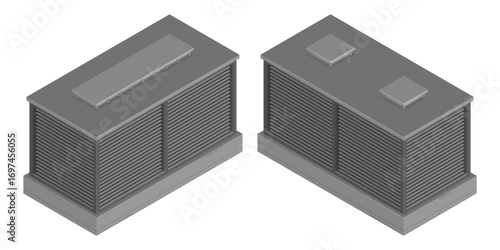 metro underground ventilation shaft isometric illustration
