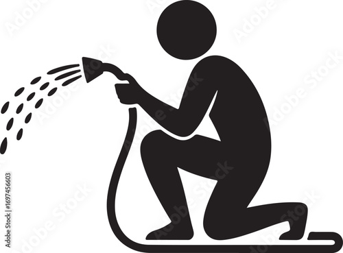Fireman icon in flat style, Firefighter sign or symbol, vector Illustration