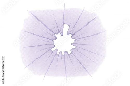 Wallpaper Mural Transparent glass breaking, shattering into sharp fragments, creating hole against checkered backdrop, ready for compositing Torontodigital.ca