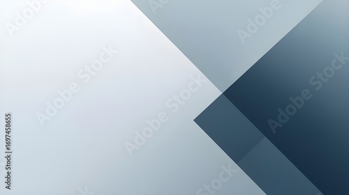 A bold geometric abstract background with dark blue to gray gradients, sharp edges, and high contrast transparent layers.