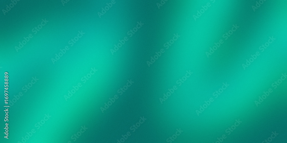 Fototapeta premium Smooth abstract teal gradient background with noise texture