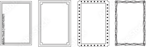 Set of Four Vertical Border Frames