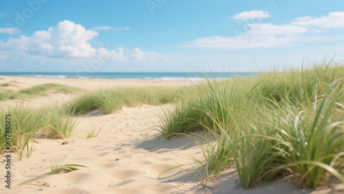 Fototapeta Naklejka Na Ścianę i Meble -  sand dunes and grass