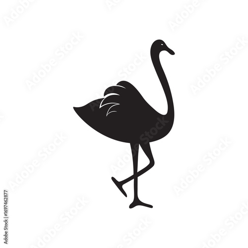 Ostrich icon logo vector