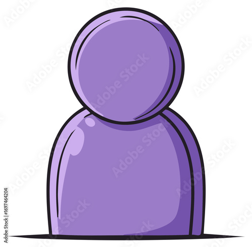 Vibrant purple default user avatar symbol for online profiles and digital services