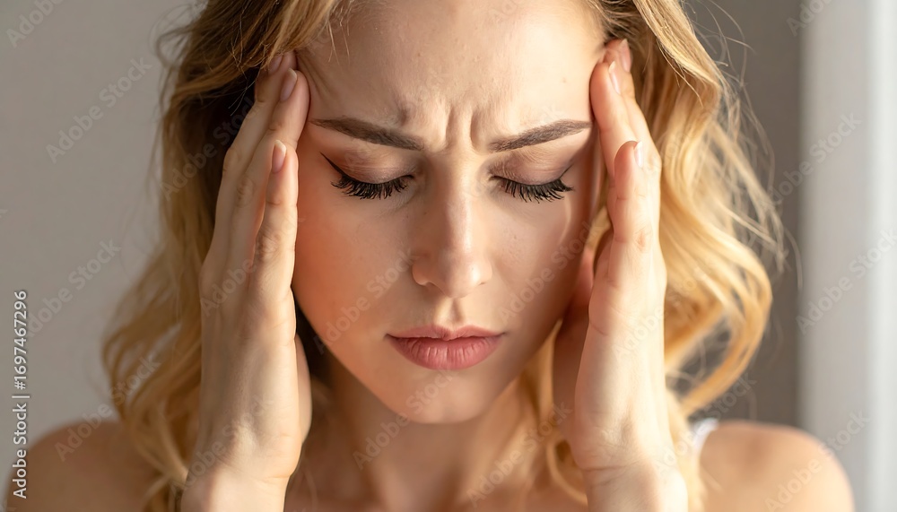 Fototapeta premium Close-up of a woman in distress