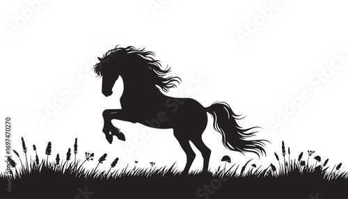 horse silhouette vector illustration
