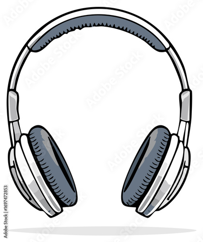 Modern Over Ear Headphones with Padded Headband and Earcups