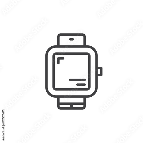 Smartwatch wearable line icon