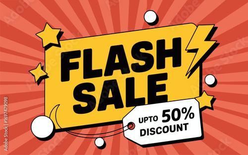 Flash sale discount upto fifty percent off limited time only