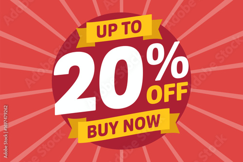 Get up to twenty percent off sale now buy online promotion