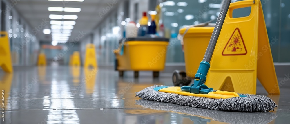Fototapeta premium Cleaning equipment in hospitals