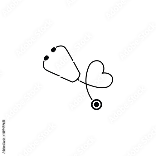 World hearth Day Single Icon Vector stethoscope Heart Illustration 4