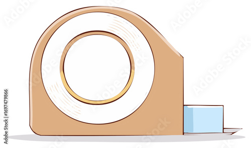 Office Supply Tool Illustration Adhesive Tape Roll for Scrapbooking and Craft Projects