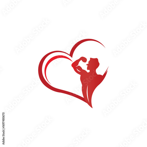 World hearth Day Single Icon Vector Gym Heart Illustration 7