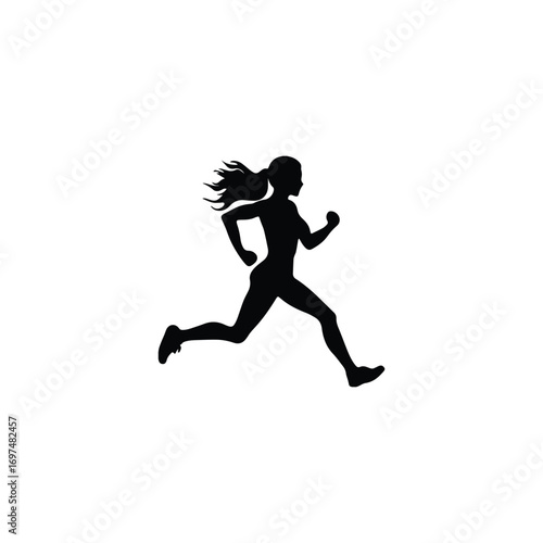 World hearth Day Single Icon Vector Running man silhouette Illustration 12