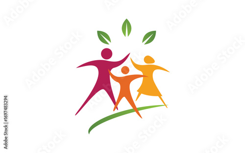 Adoption care community network and social logo design v3.164