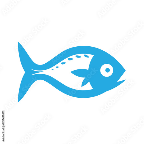 Simple clean fish  logo perfect for seafood, nature, and eco lifestyle branding