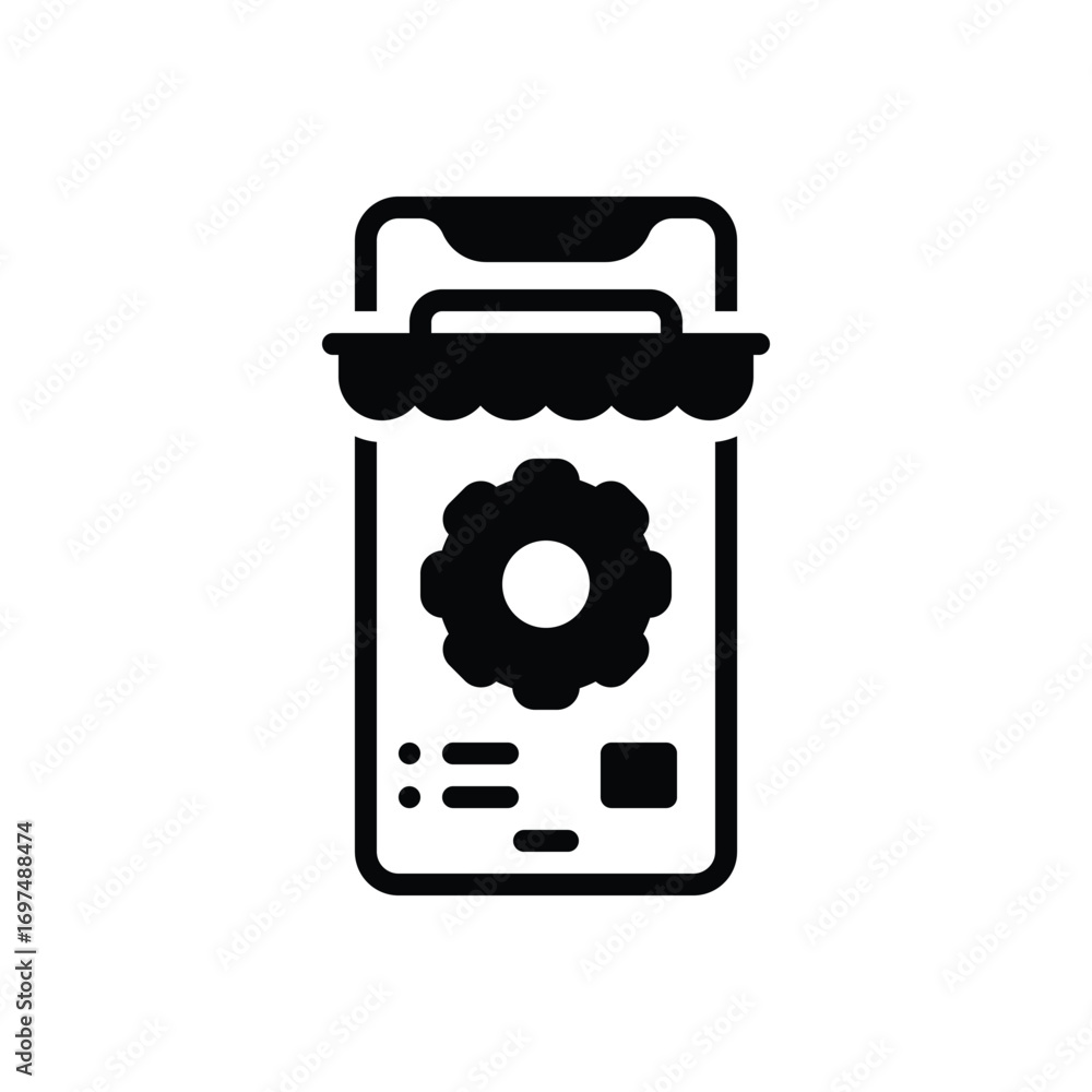 Black solid icon for custom