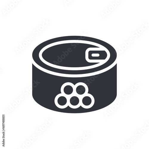 Stylized Tin Can Illustration Representing Canned Goods Or Food Preservation Method