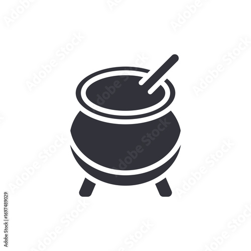 Enchanting Cauldron Illustration Featuring A Mystical Brew With A Wooden Ladle