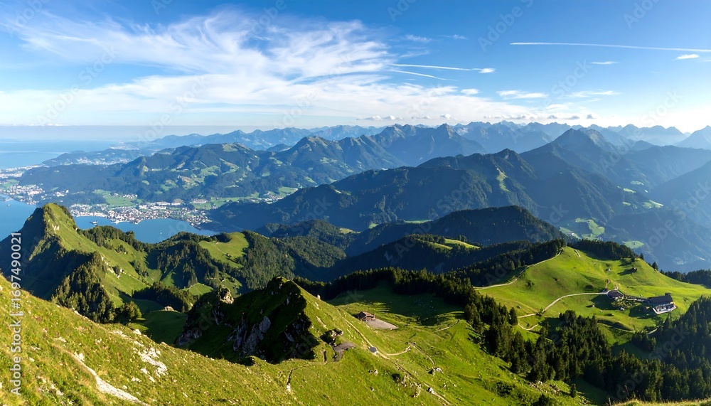 Fototapeta premium Panoramic alpine vista