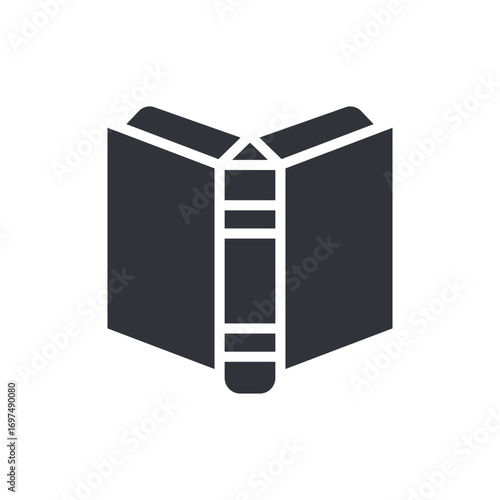 Stylized Open Book Representation With Clean Lines And Soft Color Palette Aesthetic