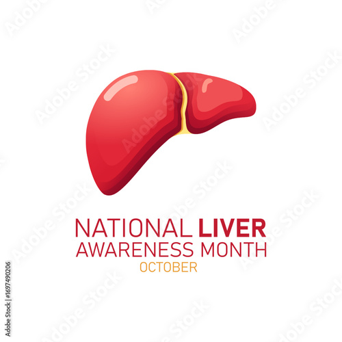Vector graphic of National Liver Awareness Month ideal for National Liver Awareness Month celebration.
