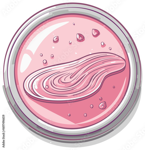 Hydrogel Eye Patch Illustration in a Jar with Essence