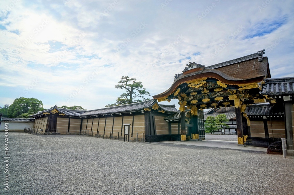 Naklejka premium 京都、二条城の風景