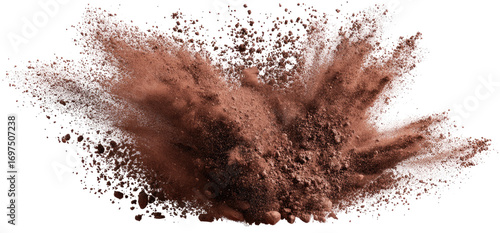 Exploding brown powder