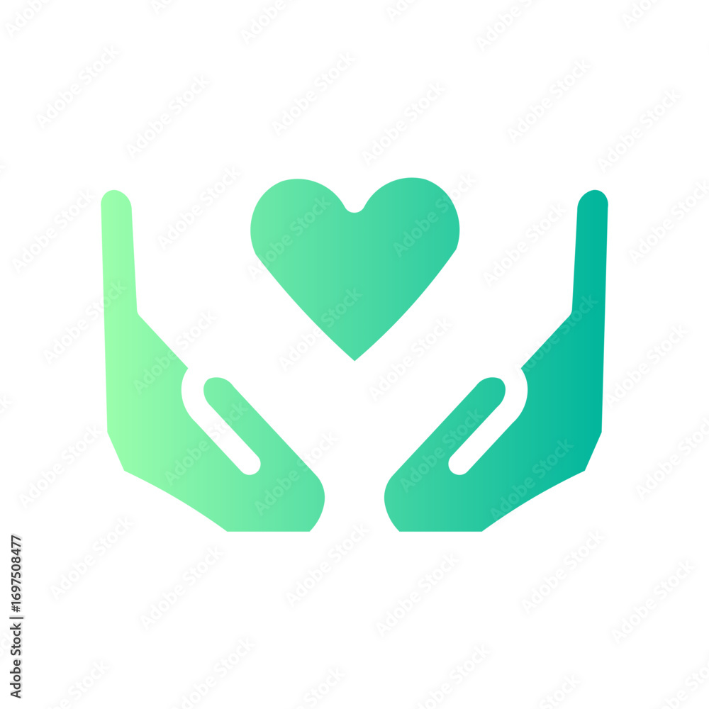 Obraz premium hands gradient icon