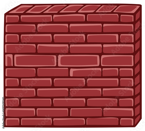 Red Brick Wall Texture With Corner View