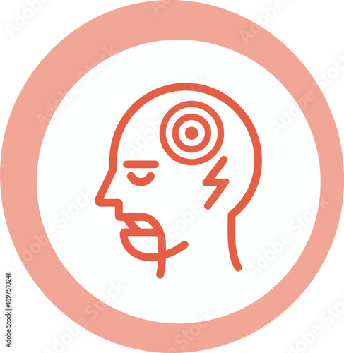 Illustration of a person experiencing a severe headache or migraine pain