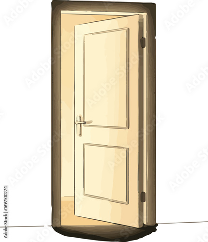 Unlock new opportunities with an open doorway, inviting success, growth, and possibilities, perfect for business, lifestyle, or personal development concepts