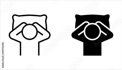 relax icon set, relaxation after work, line symbol on white background