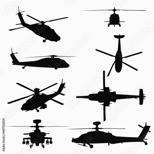 military helicopter silhouettes