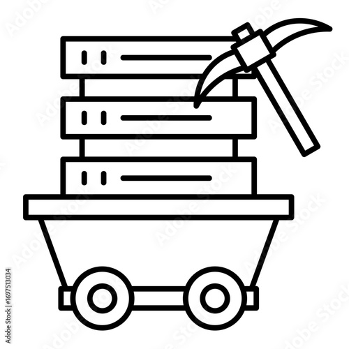 Data Mining  Icon Element For Design