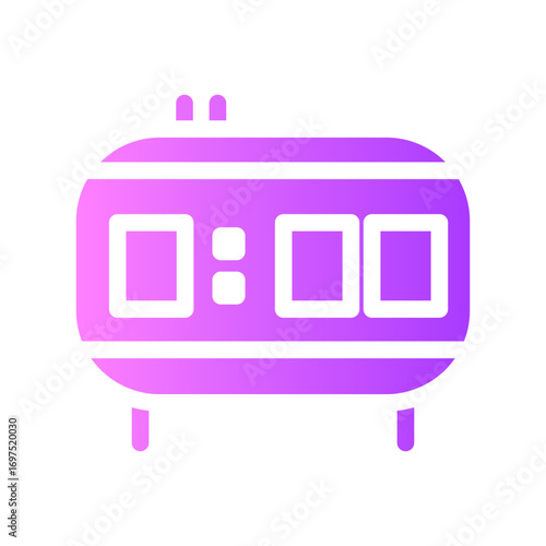 alarm clock gradient icon