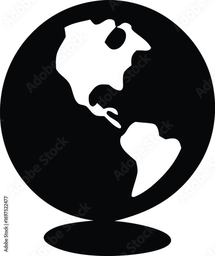 Stylized silhouette of a globe icon representing global reach and international business opportunities