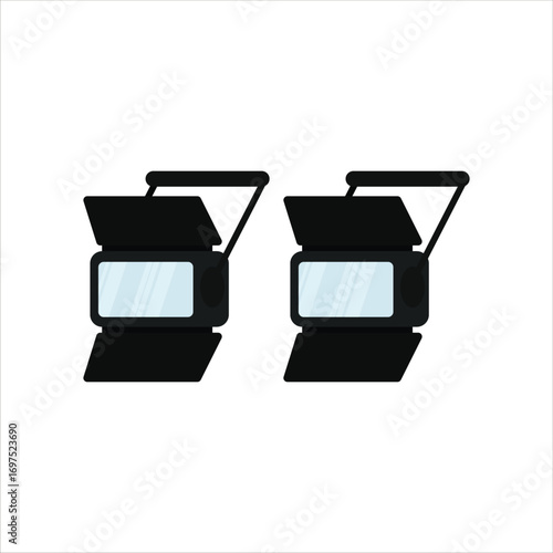 Lighting Stage Vector Flat Illustration