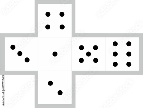 dice on white background