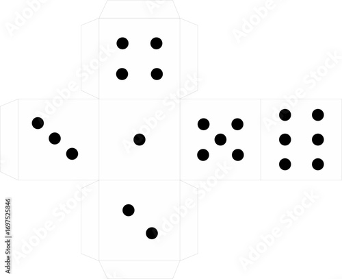 dice on white background