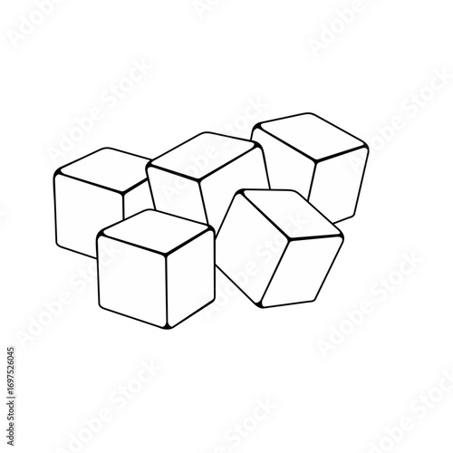 dice on white background
