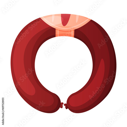Wurst as Meat Product and Food Item from Butchery Shop Vector Illustration
